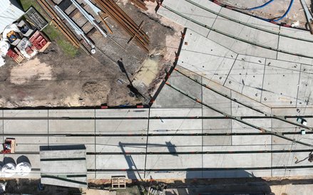 Widok z drona pozwala lepiej zrozumieć ideę remontu z gotowych prefabrykatów