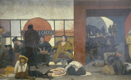 Walter Bayes - "The Underworld: Taking cover in a Tube Station during a London air raid"