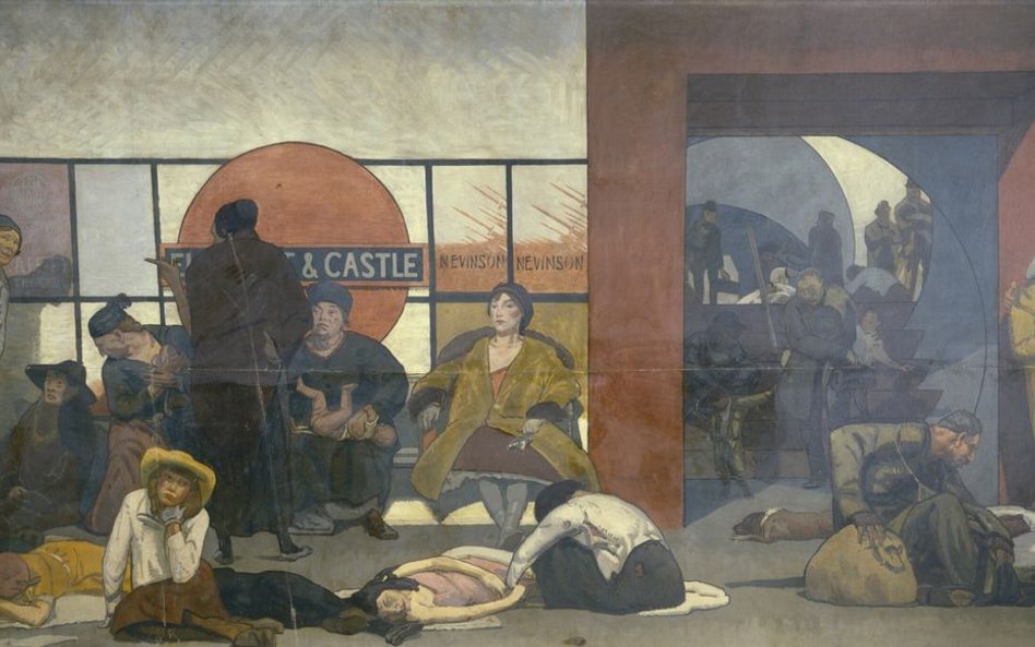 Walter Bayes - "The Underworld: Taking cover in a Tube Station during a London air raid"