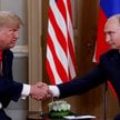 Prezydenci Donald Trump i  Władimir Putin podczas spotkania w Helsinkach, Finlandia, 16 lipca 2018