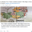 Mapa przedstawia część Włoch jako Austrię