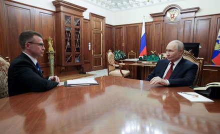 Władimir Putin udziela wywiadu rosyjskiemu propagandyście Pawłowi Zarubinowi