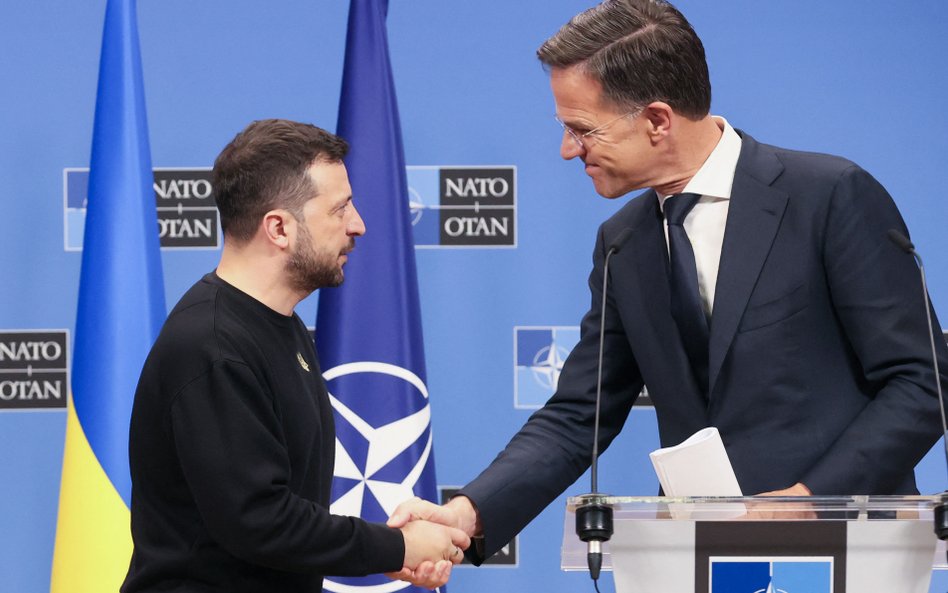 Wołodymyr Zełenski i nowy szef NATO, Mark Rutte