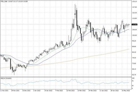Notowania ropy naftowej WTI – dane dzienne