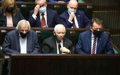 Jarosław Kaczyński w sejmowych ławach