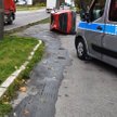 Czarny worek i rozbite auto. Akcja policji