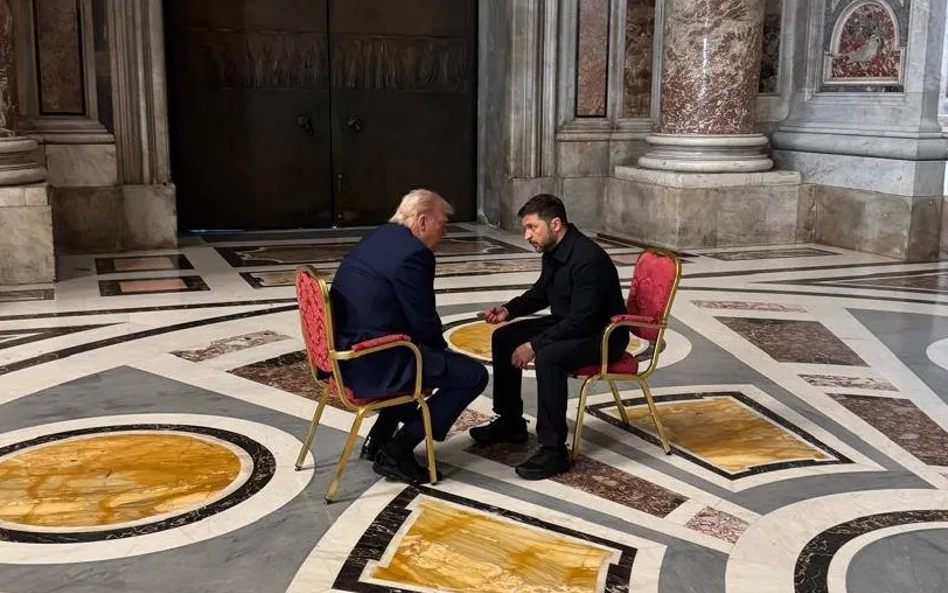 Rozmowa Wołodymyra Zełenskiego z Donaldem Trumpem w Watykanie