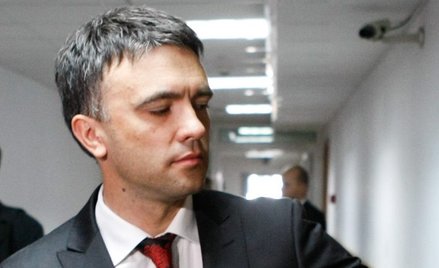 Piotr Ryba podczas ponownego rozpoczęcia rozprawy  w sprawie afery gruntowej, wrzesień 2011 r.