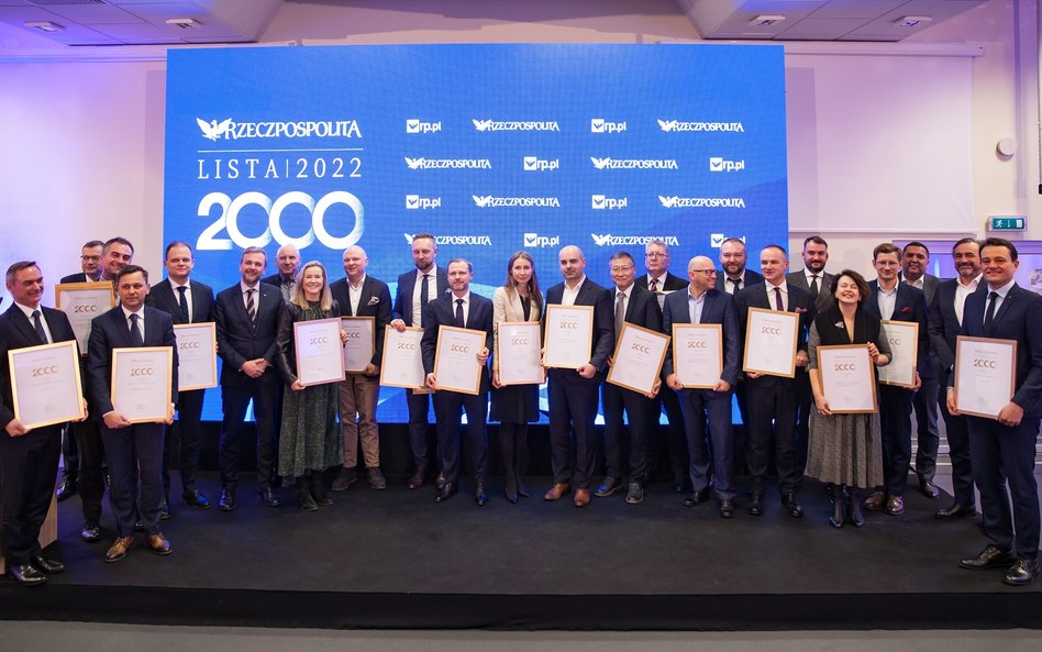 Laureaci rankingu Lista 2000 „Rzeczpospolitej" w 2022 r.