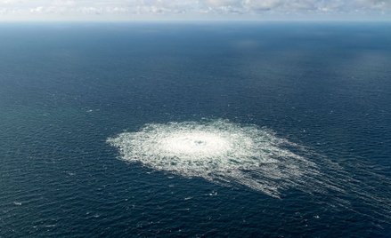 Miejsce eksplozji w rejonie gazociągu Nord Stream