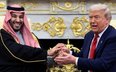 Książę Muhammad bin Salman i prezydent Donald Trump