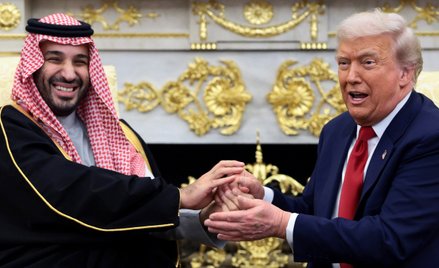 Książę Muhammad bin Salman i prezydent Donald Trump