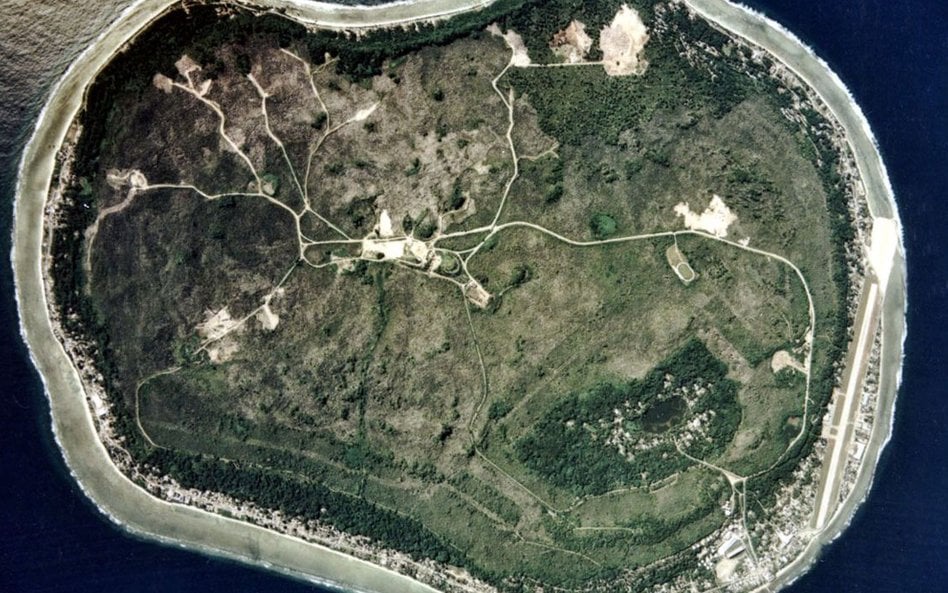 Satelitarne zdjęcie wyspy Nauru