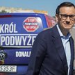 Kampania wyborcza do Parlamentu Europejskiego 2024. Wiceprezes PiS Mateusz Morawiecki podczas konfer
