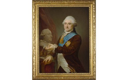 Stanisław August z popiersiem Piusa VI