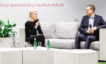 Paweł Borys, prezes Polskiego Funduszu Rozwoju udzielił wywiadu Grażynie Błaszczak w czasie spotkani