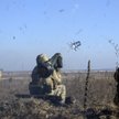 Ukraiński operator wyrzutni pocisków przeciwpancernych