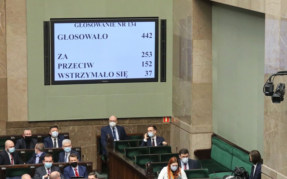 Projekt ustawy covidowej poparło 152 posłów