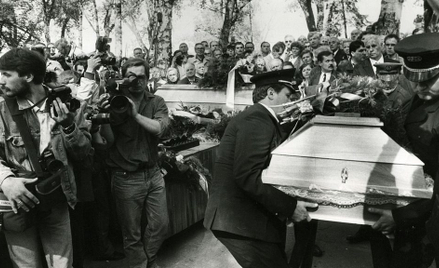 Pogrzeb Piotra Jaroszewicza i jego żony Alicji Solskiej we wrześniu 1992 roku