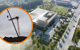 Na terenie inwestycji pojawił się pierwszy, specjalistyczny sprzęt budowlany