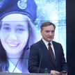 Minister sprawiedliwości Zbigniew Ziobro podczas briefingu prasowego w sprawie skazanej za rozbój Ma