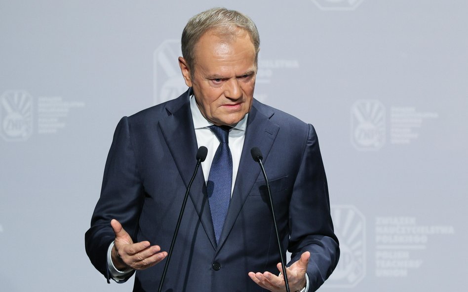 Premier Donald Tusk przemawiał na XLIII Krajowym Zjeździe Delegatów Związku Nauczycielstwa Polskiego