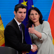 Niemiecka minister spraw zagranicznych Annalena Baerbock oraz szef MSZ Mołdawii Mihai Popșoi
