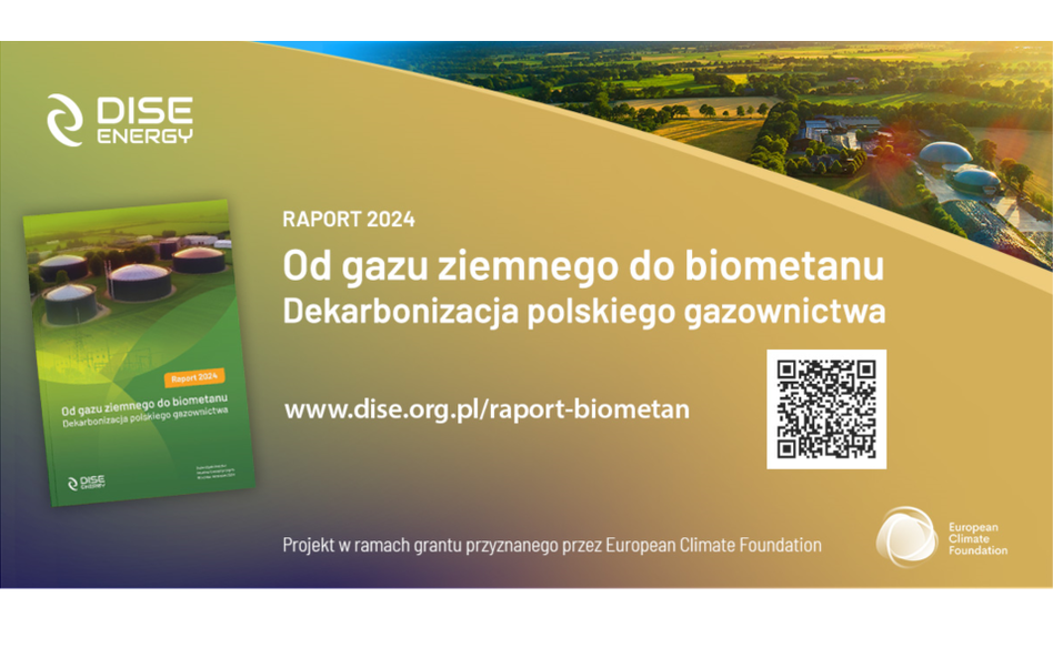 Raport DISE: Biometan może wesprzeć zieloną transformację Polski