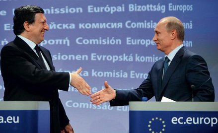 Szef Komisji Europejskiej José Barroso i Władimir Putin (wówczas premier Rosji) podczas spotkania w 