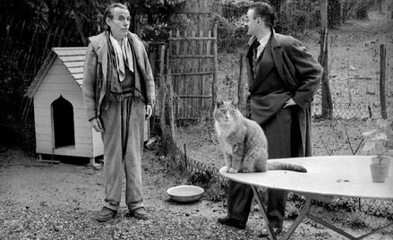 Louis-Ferdinand Céline (z lewej) w towarzystwie wpływowego francuskiego krytyka André Parinauda w Me