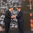 Premier Mateusz Morawiecki i prezes zarządu Grupy Azoty Tomasz Hinc podczas uroczystości z okazji ro