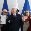 Senator koła „Niezależni i Samorządni” Wadim Tyszkiewicz podczas konferencji dotyczącej powstania no