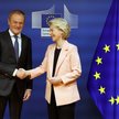 Przewodnicząca Komisji Europejskiej Ursula von der Leyen i Donald Tusk