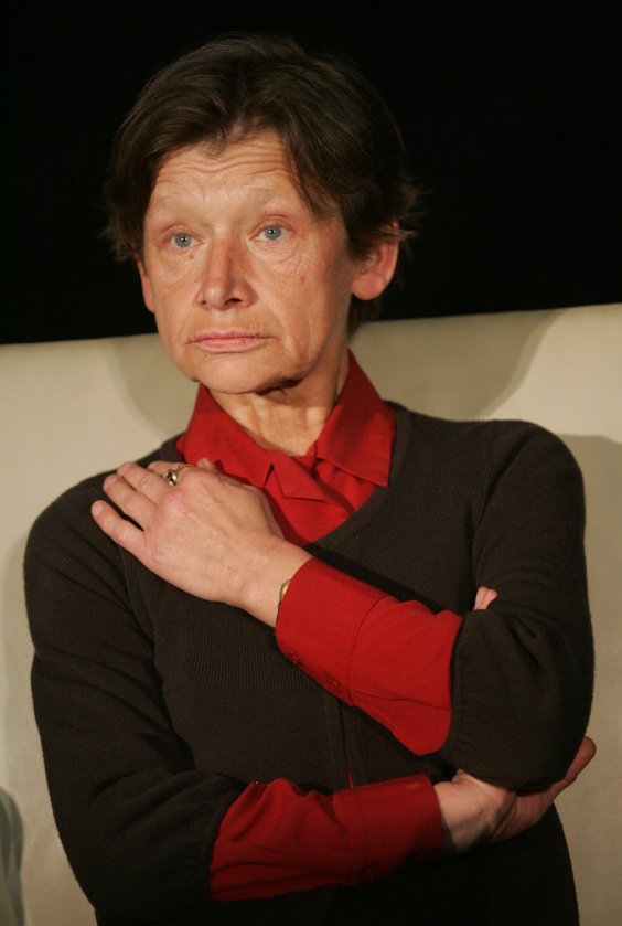 Aktorka Jadwiga Jankowska-Cieślak podczas konferencji prasowej z udziałem twórców filmu „Tatarak„”, 