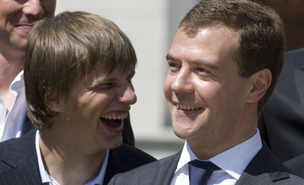 Andrej Arszawin na spotkaniu z prezydentem Dimitrijem Miedwiediewem