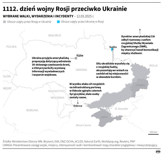 Tak wyglądała sytuacja na froncie 12 marca