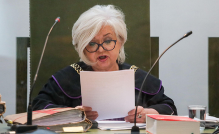 Sędzia Dorota Tyrała na sali Sądu Apelacyjnego w Warszawie