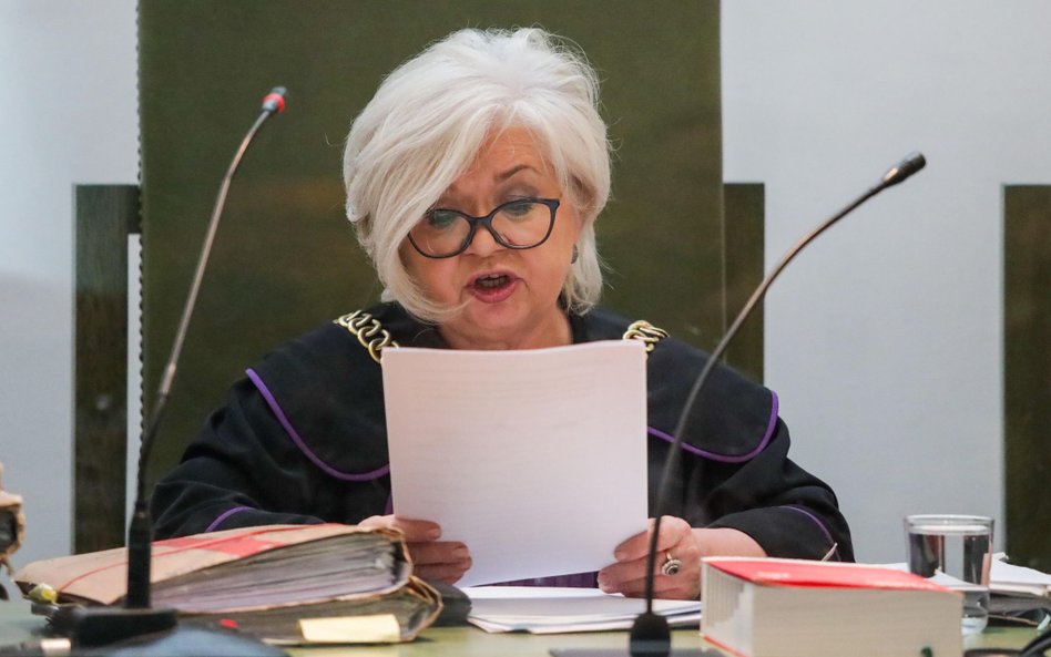 Sędzia Dorota Tyrała na sali Sądu Apelacyjnego w Warszawie