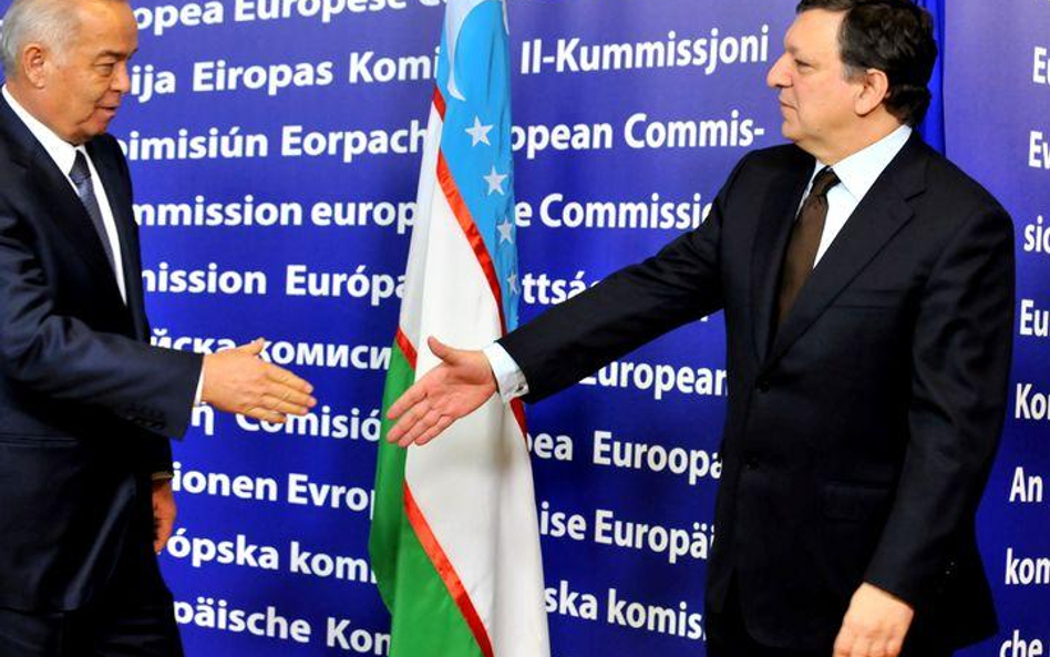 Jose Manuel Barroso i prezydent Uzbekistanu Islam Karimov