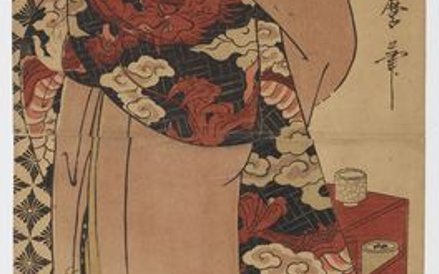 Kitagawa Utamaro. Kobieta przy parawanie