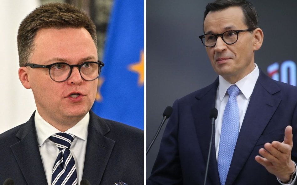 Szymon Hołownia i Mateusz Morawiecki