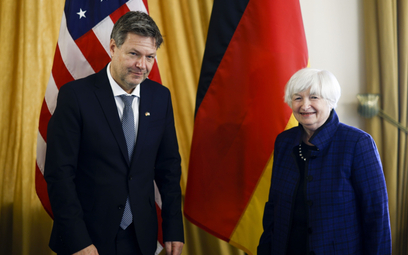 Janet Yellen, sekretarz skarbu USA spotyka się z Robertem Habeckiem, ministrem gospodarki Niemiec