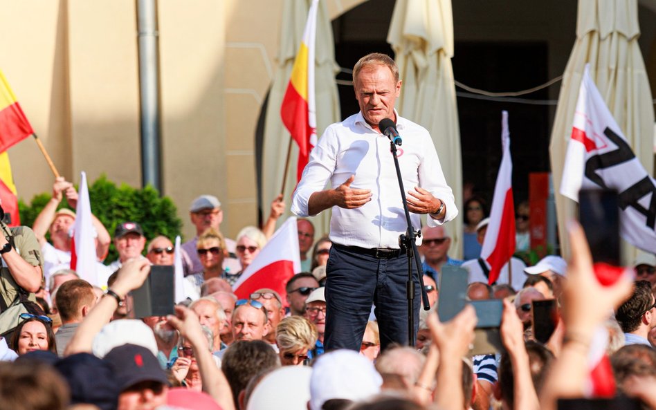 Donald Tusk na spotkaniu w Jeleniej Górze