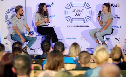 Adam Kszczot, Joanna Jóźwik i Natalia Bukowiecka podczas konferencji "Biegowe 360 stopni"