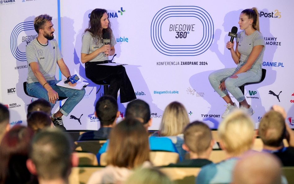 Adam Kszczot, Joanna Jóźwik i Natalia Bukowiecka podczas konferencji "Biegowe 360 stopni"