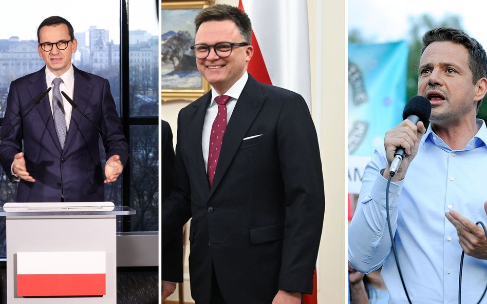 Mateusz Morawiecki, Szymon Hołownia, Rafał Trzaskowski