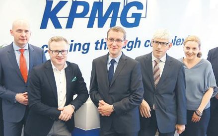 Partnerzy KPMG (od lewej): Grzegorz Jaszczuk, Rafał Ciołek, Jacek Bajger, Andrzej Marczak, Tomasz Be