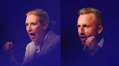 Politycy AfD: współprzewodnicząca partii Alice Weidel i Ulrich Siegmund