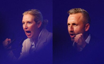 Politycy AfD: współprzewodnicząca partii Alice Weidel i Ulrich Siegmund