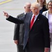 Prezydent USA Donald Trump przed szczytem G20 w 2017 roku w Hamburgu, witany na lotnisku przez ówcze